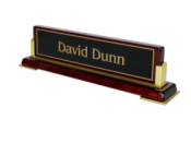 The Elete is an upscale desk nameplate for the executive.