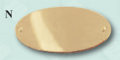 Oval plain. Beautiful solid brass name plate