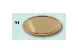 Oval with edging ribbon. Beautiful solid brass name plate