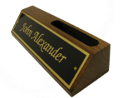 Walnut & Wood desk name plates