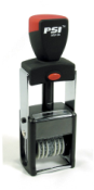 PSI metal frame self-inking numberers.