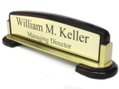 Piano Finish desk name plates are beautifully crafted