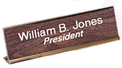 Metal Framed Desk Nameplates are the standard used in many offices