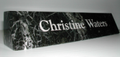 Black Zebra is a beautiful genuine marble desk plate