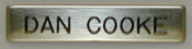 BB1, Brass badge 1 line engraved, Machine engraved brass name badge