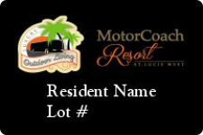 Motor Coach Resort Name Badge