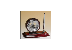 The Skeleton Clock is a high quality rosewood desk accessory